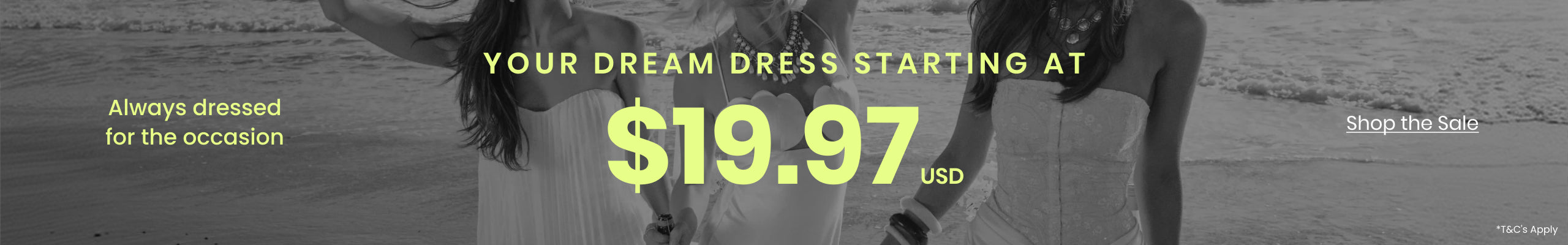 Dress sale starting at $19
